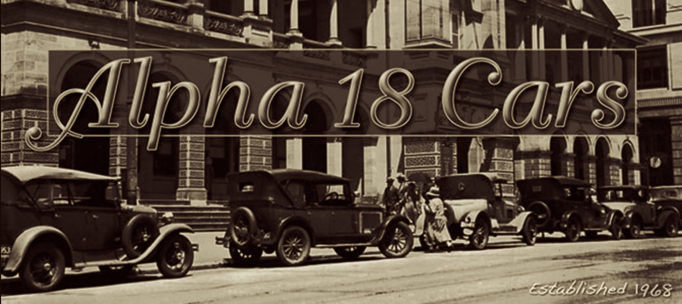 London street with taxis in 1930s